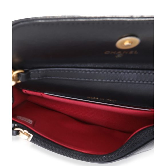 Chanel Black Quilted Lambskin Chanel 19 Mini Coin Purse With Chain - Picture 4 of 8